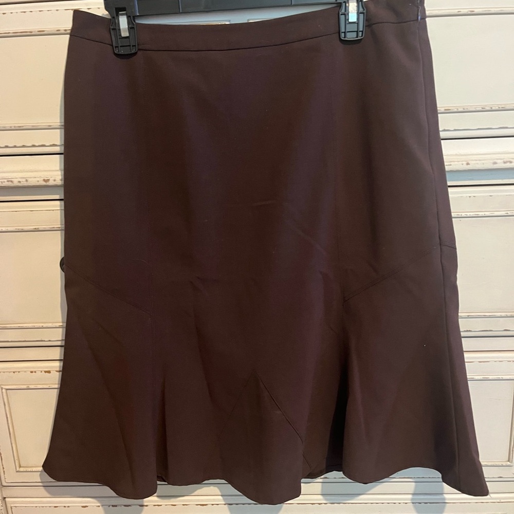 Worthington Brown Knee-Length A-Line Skirt